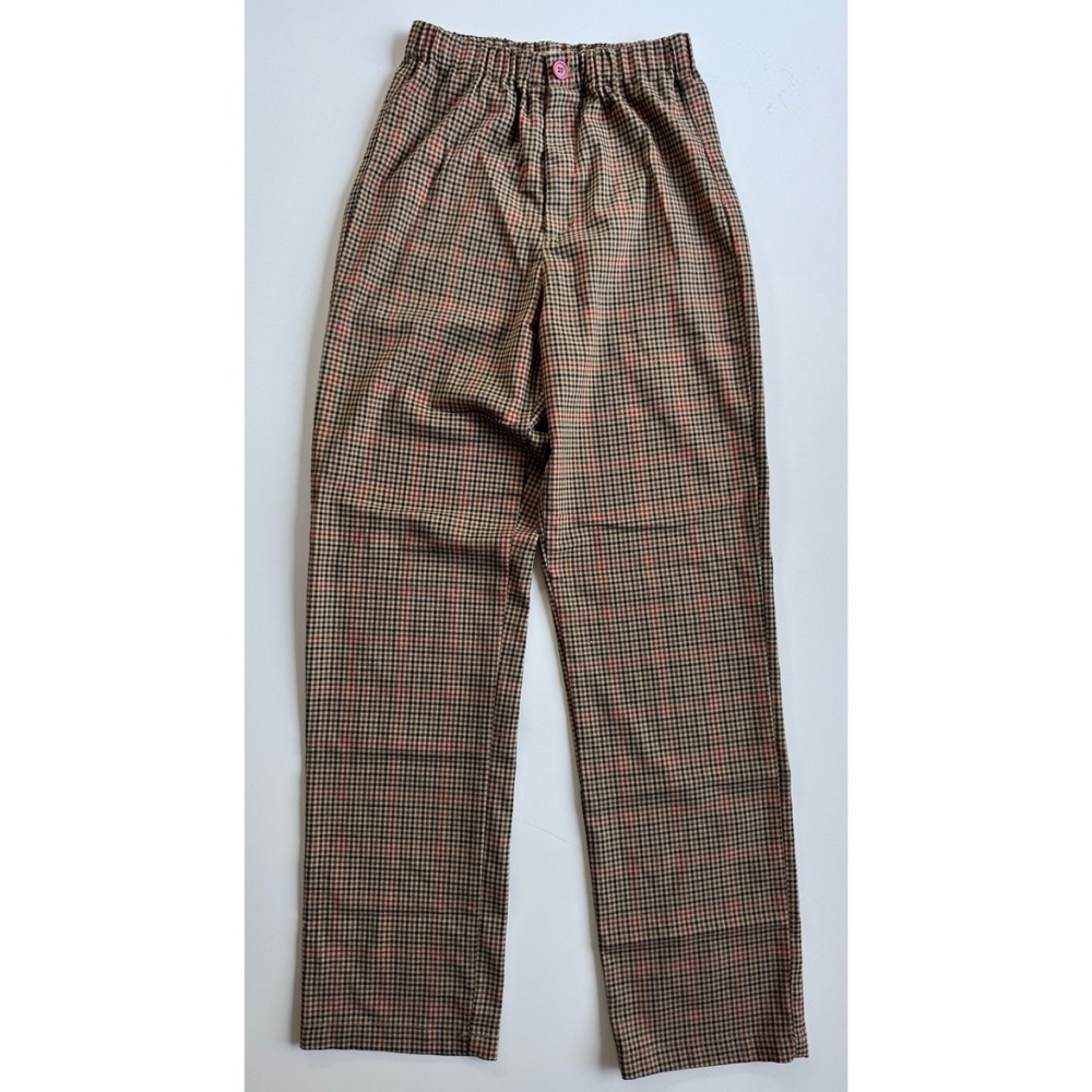 JOHN GALT High Waisted Straight Leg Pull On‎ Pants Womens Small 29" Check Plaid